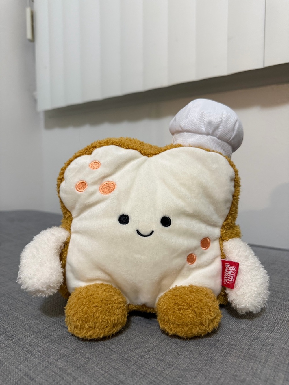 Bun Bumz Toast Plush Toy - Cream & Brown Cute Chef Plush